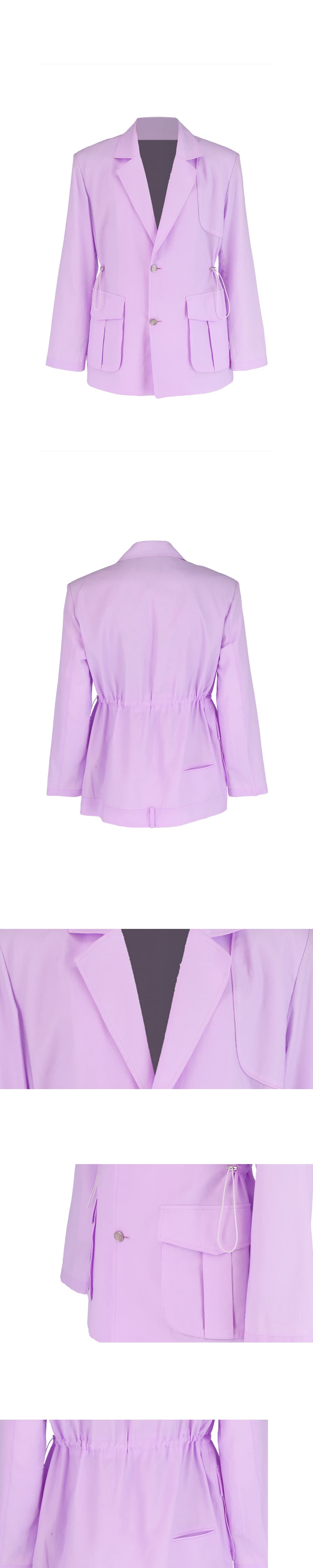 26SS Light Purple Shirring Blazer — vue 4