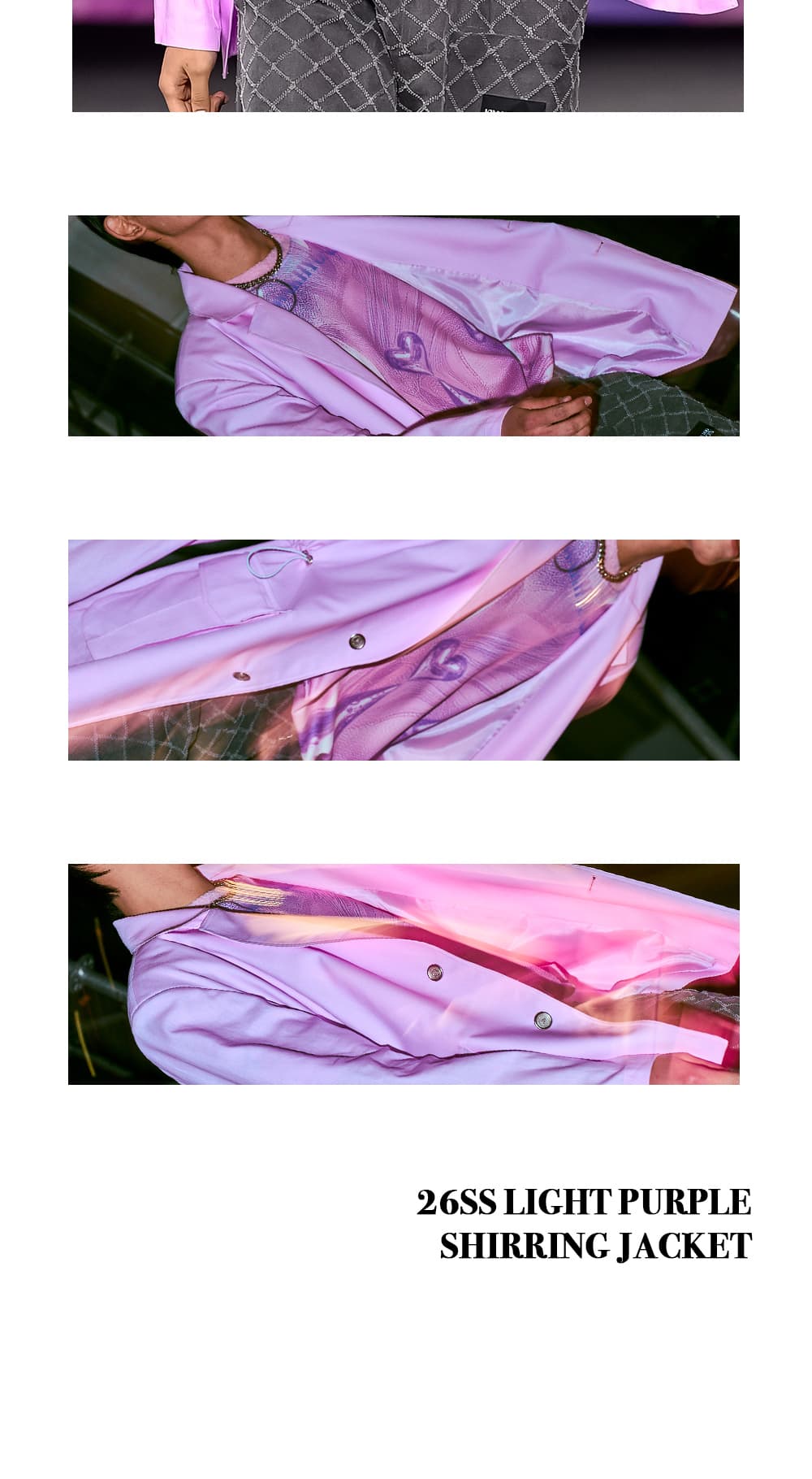 26SS Light Purple Shirring Blazer — vue 7