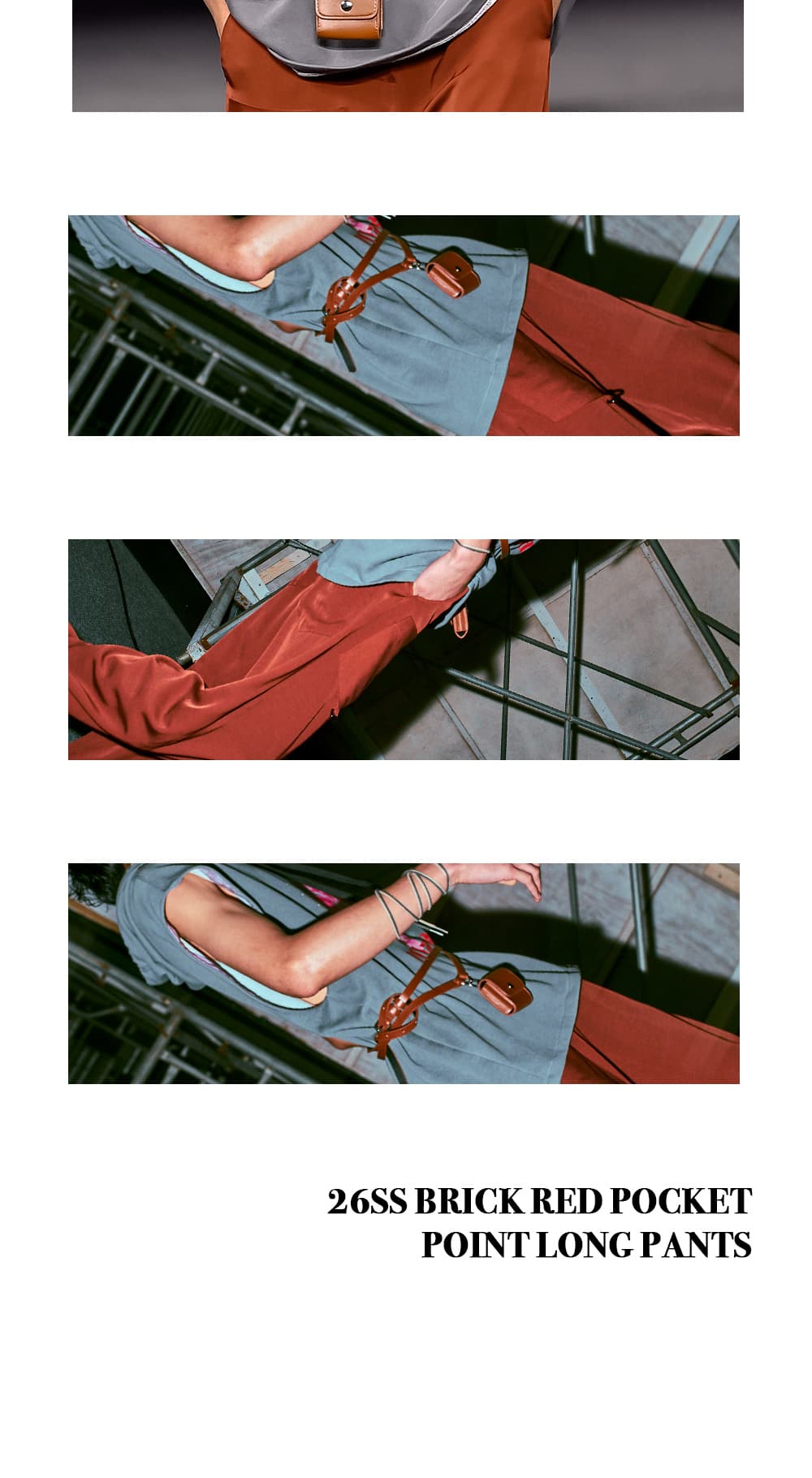 26SS Brick Red Pocket Point Long Pants — vue 7