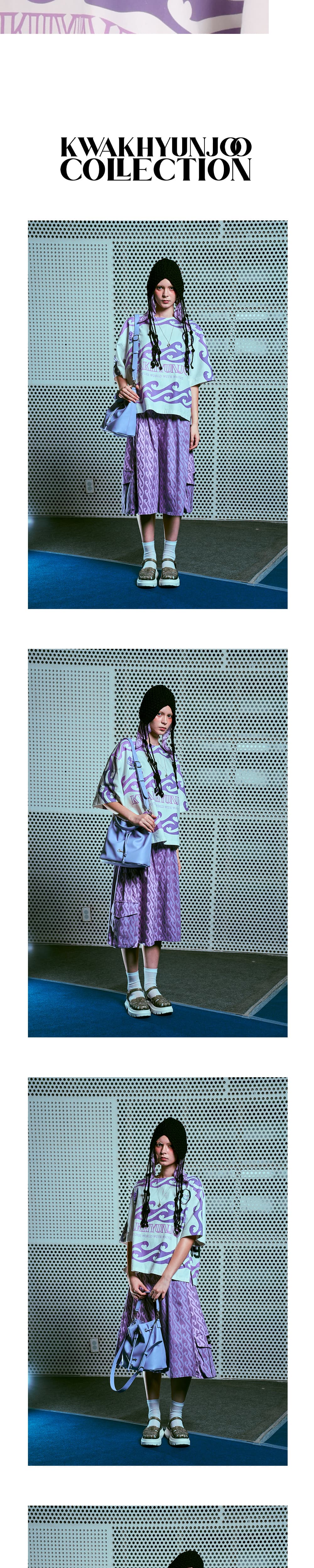 26SS Purple Heart Wave Printing Shirt — vue 5