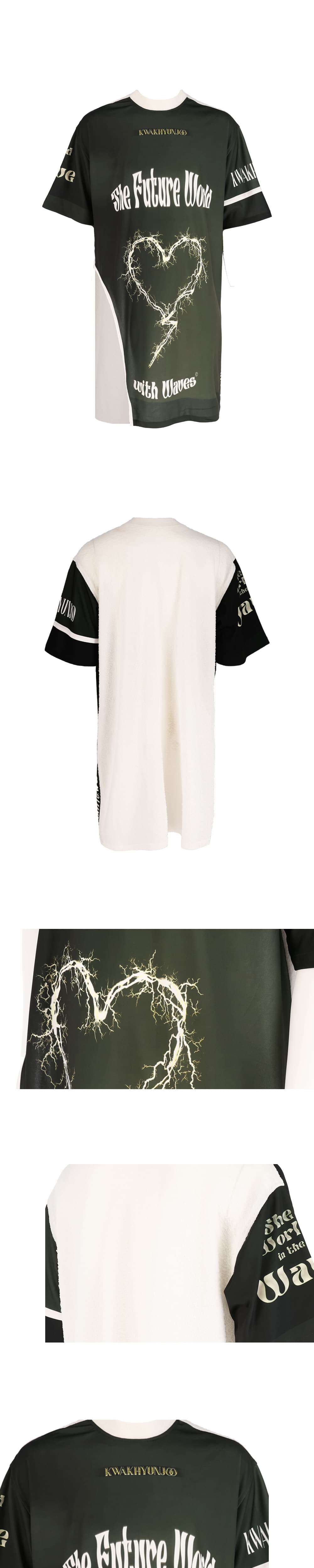 26SS Deep Green Side Cutting T-Shirt — vue 4