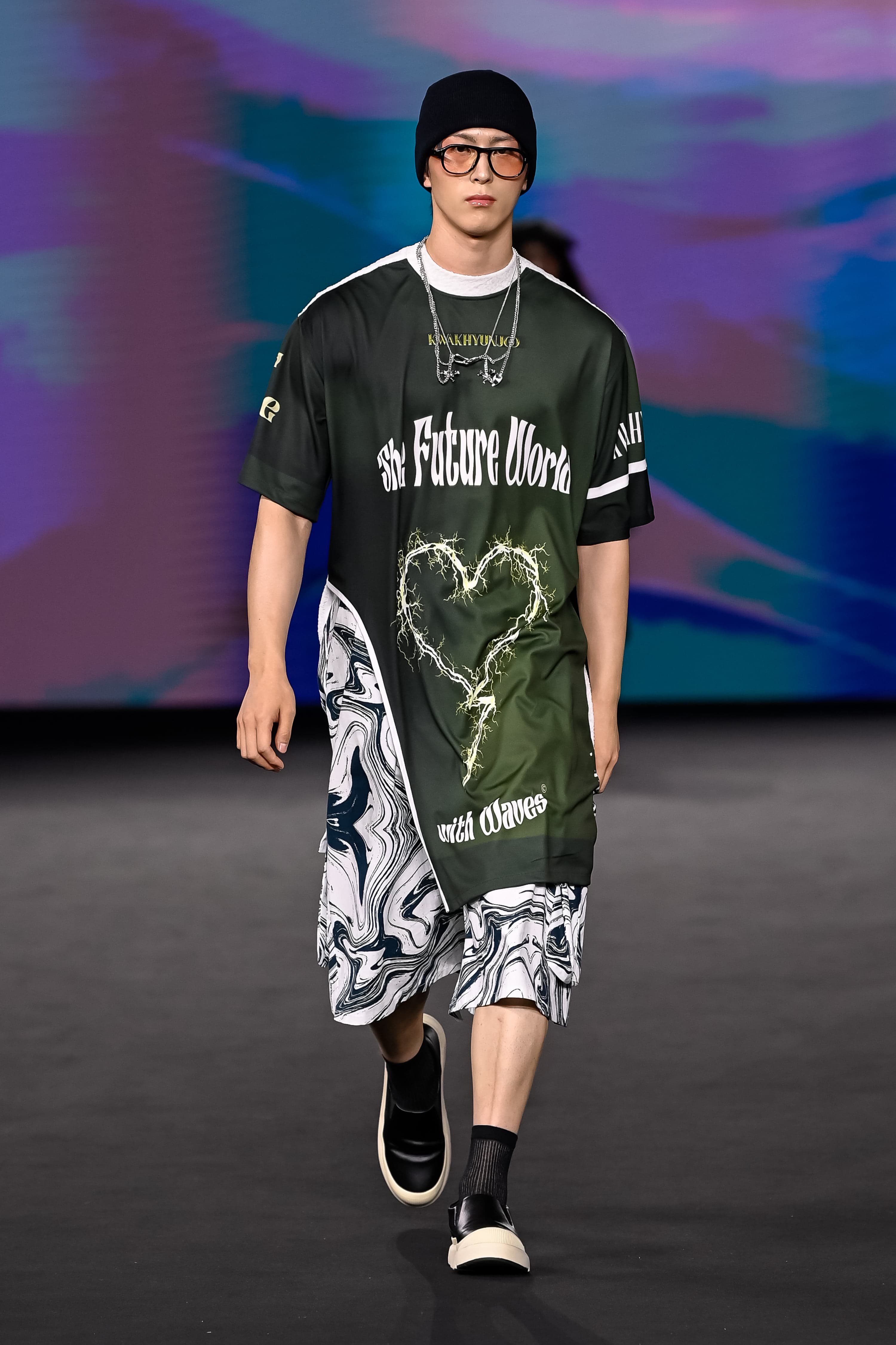 26SS Deep Green Side Cutting T-Shirt — vue 1