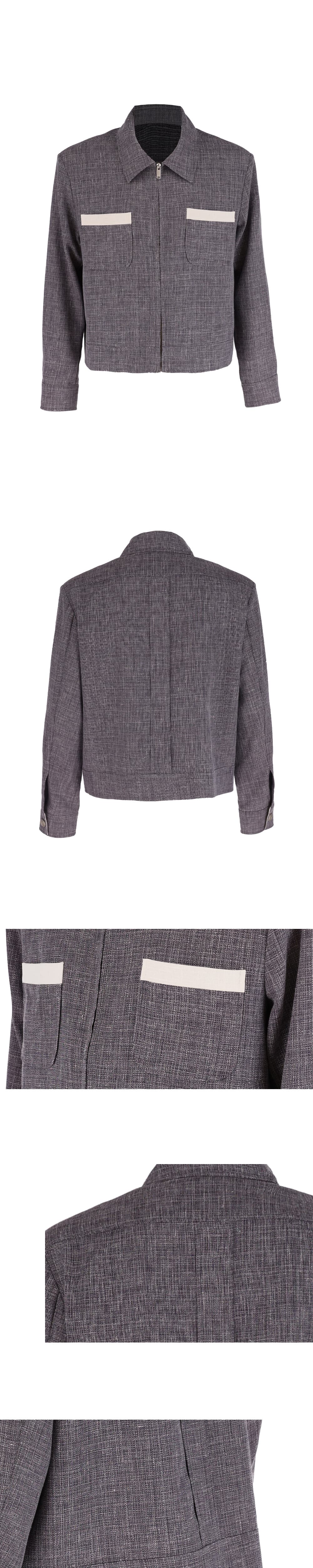 26SS Blue Gray Crop Jacket — vue 4