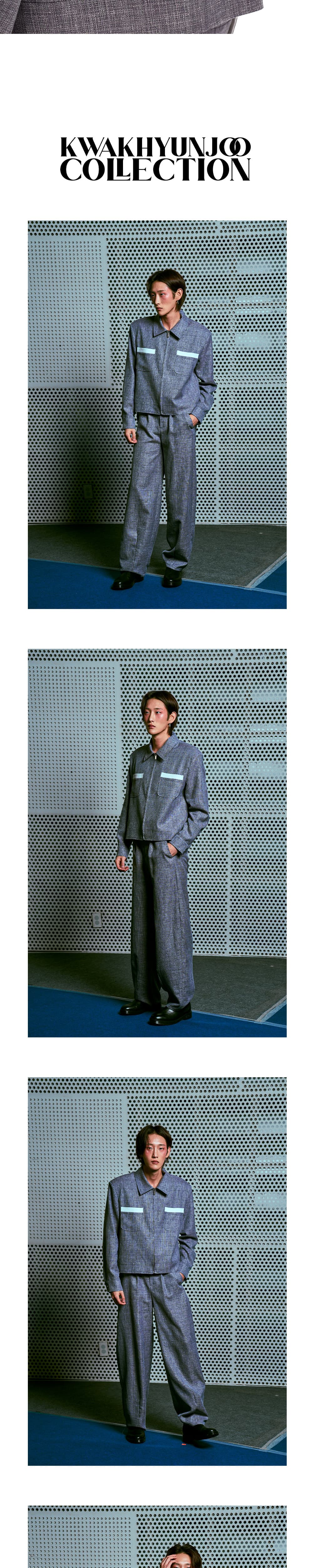 26SS Blue Gray Crop Jacket — vue 5