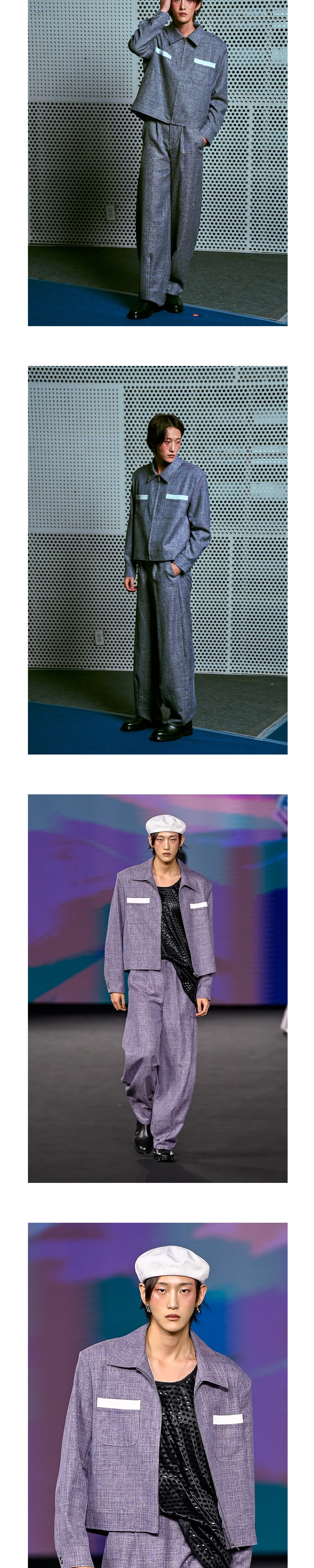 26SS Blue Gray Crop Jacket — vue 6