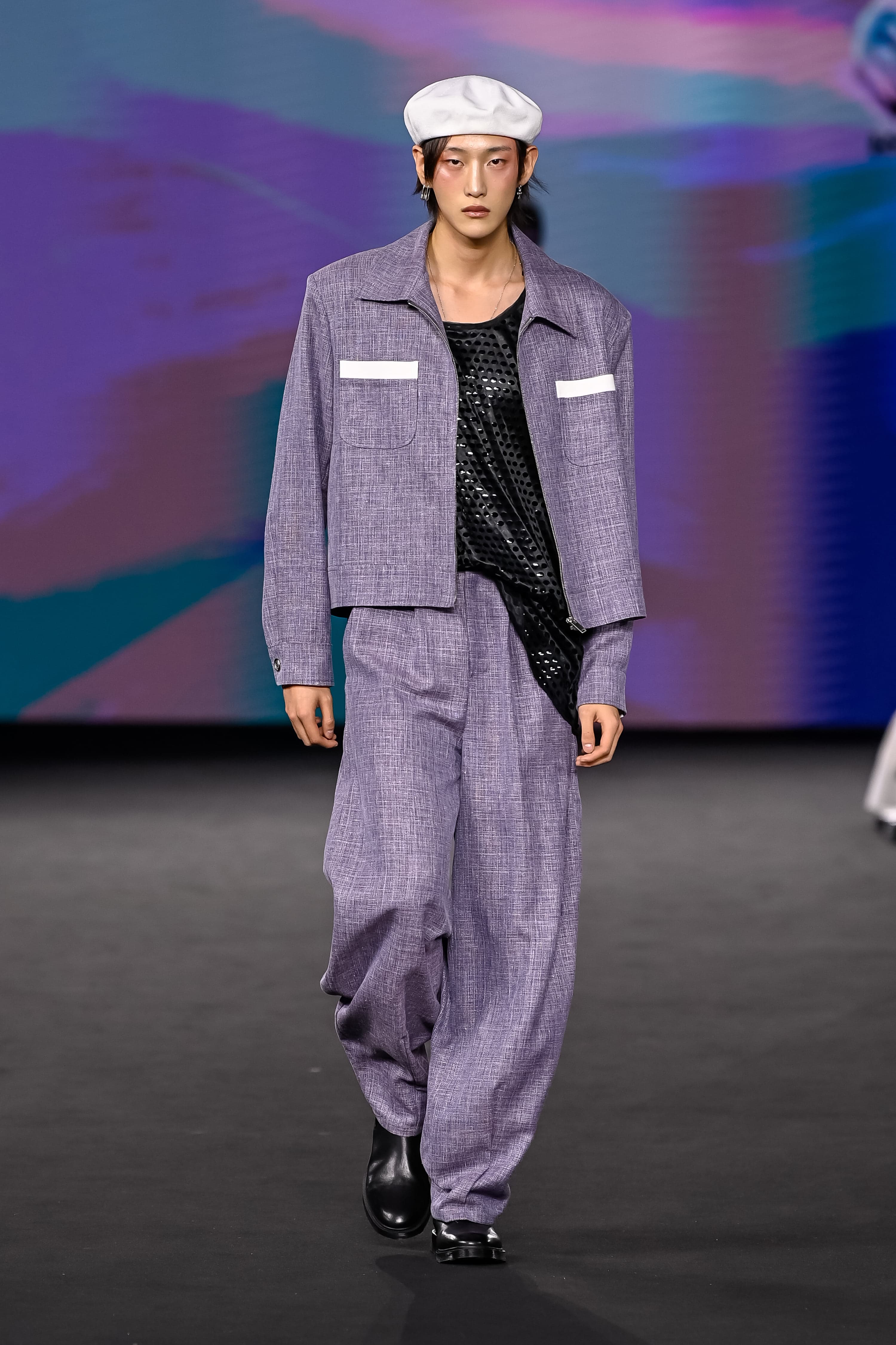 26SS Blue Gray Crop Jacket — vue 1