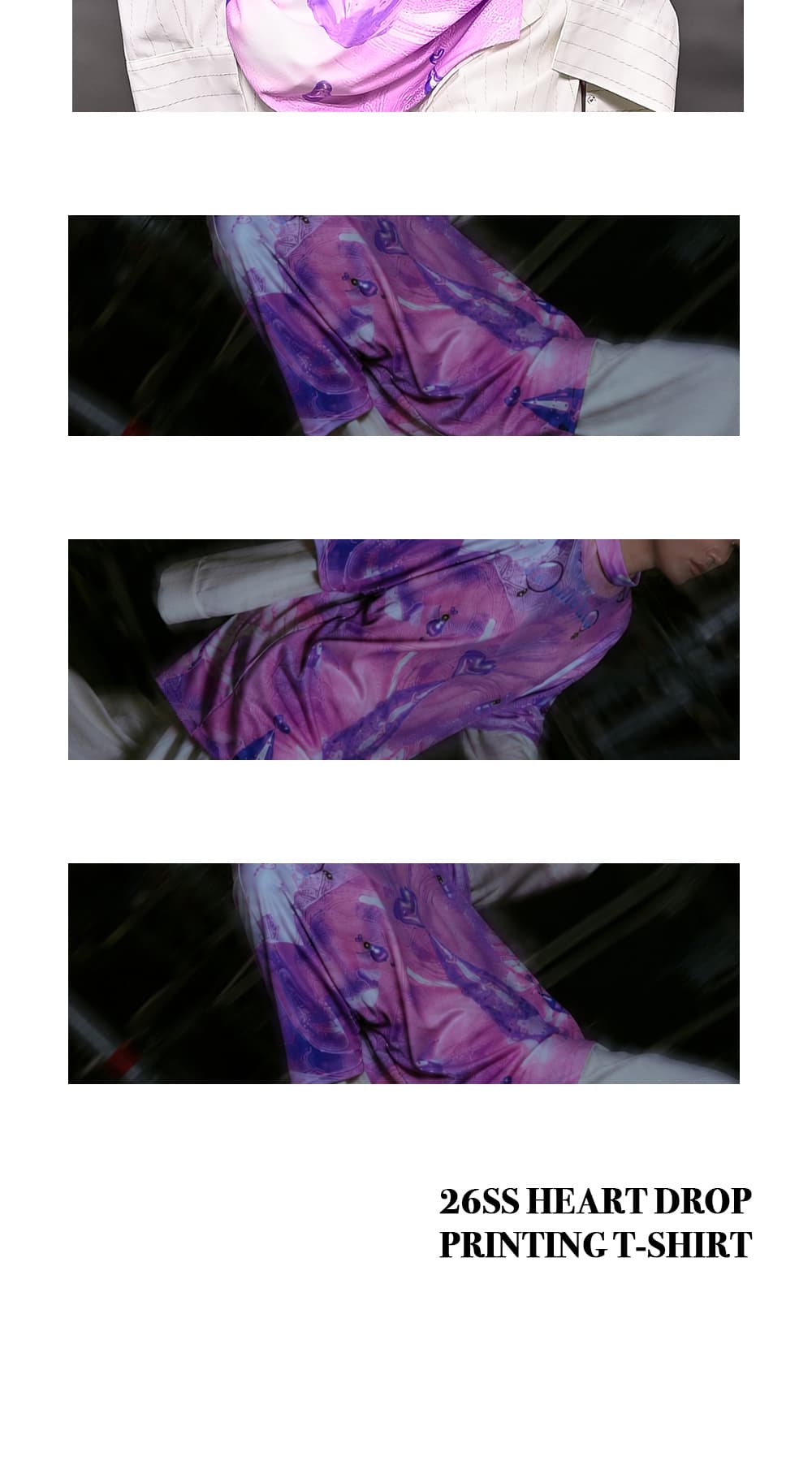 26SS Heart Drop Printing T-Shirt — vue 7