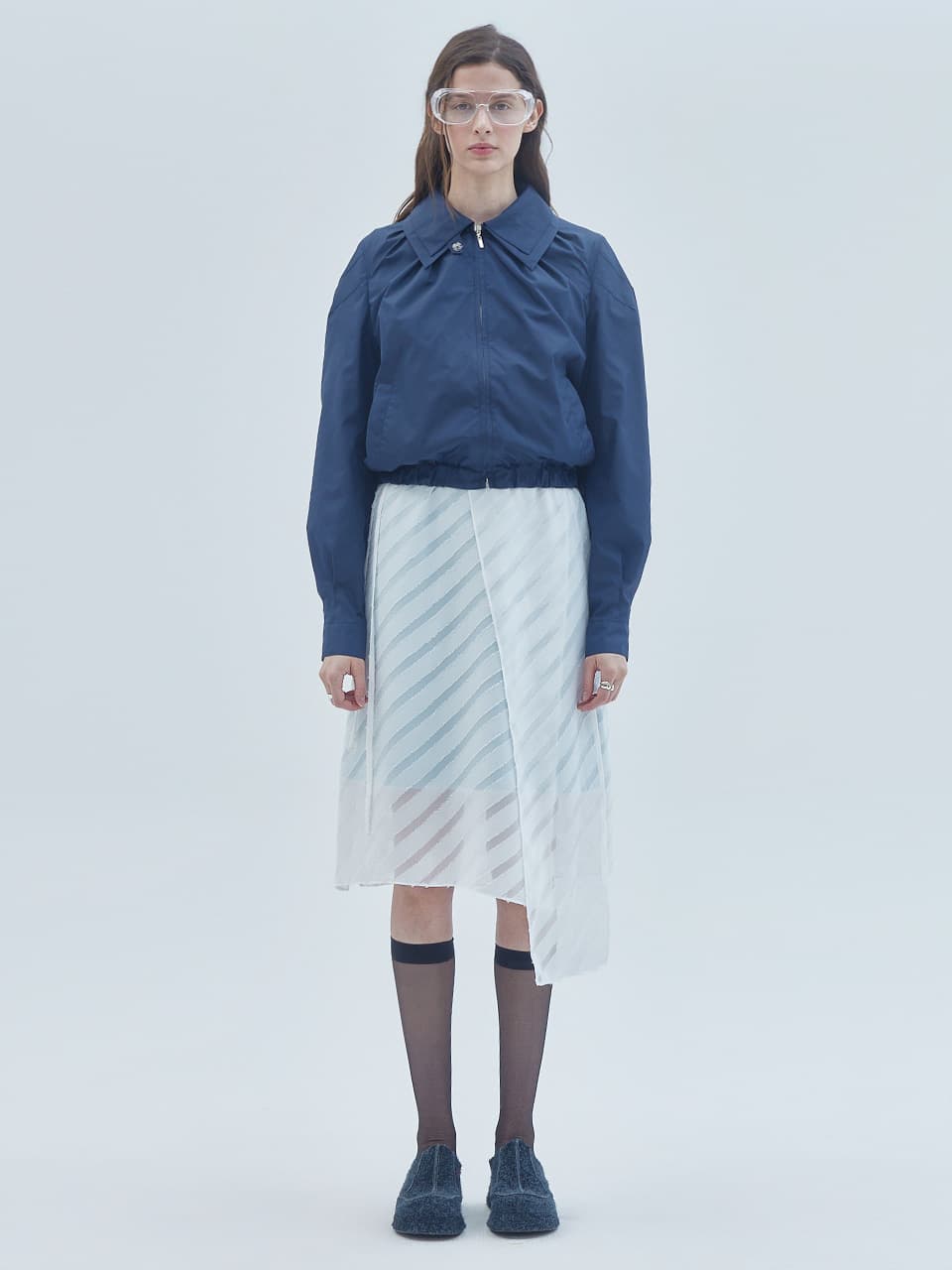 Double Collar Blouson Navy