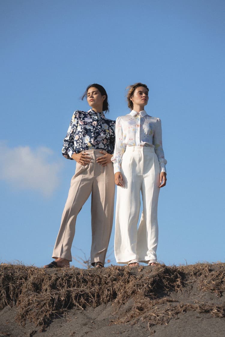 Skye Beige Wide-leg Bamboo Pants — vue 10
