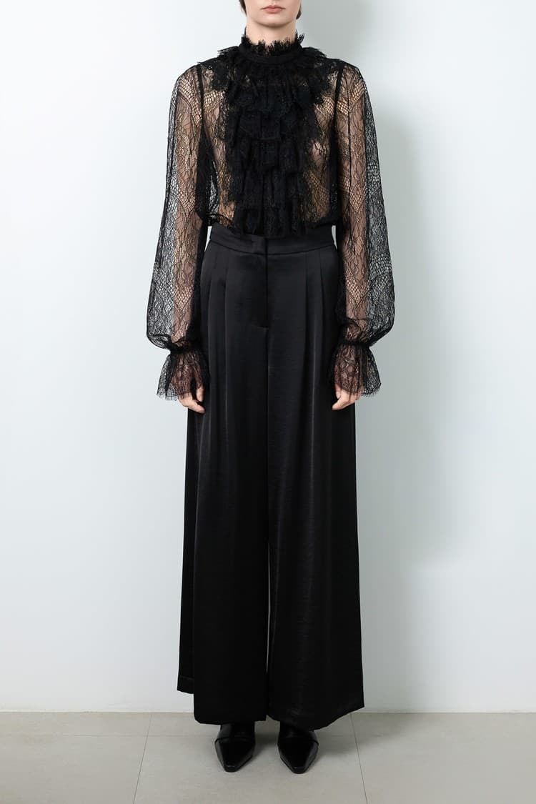 Belle Black Wide-leg Pants — vue 3