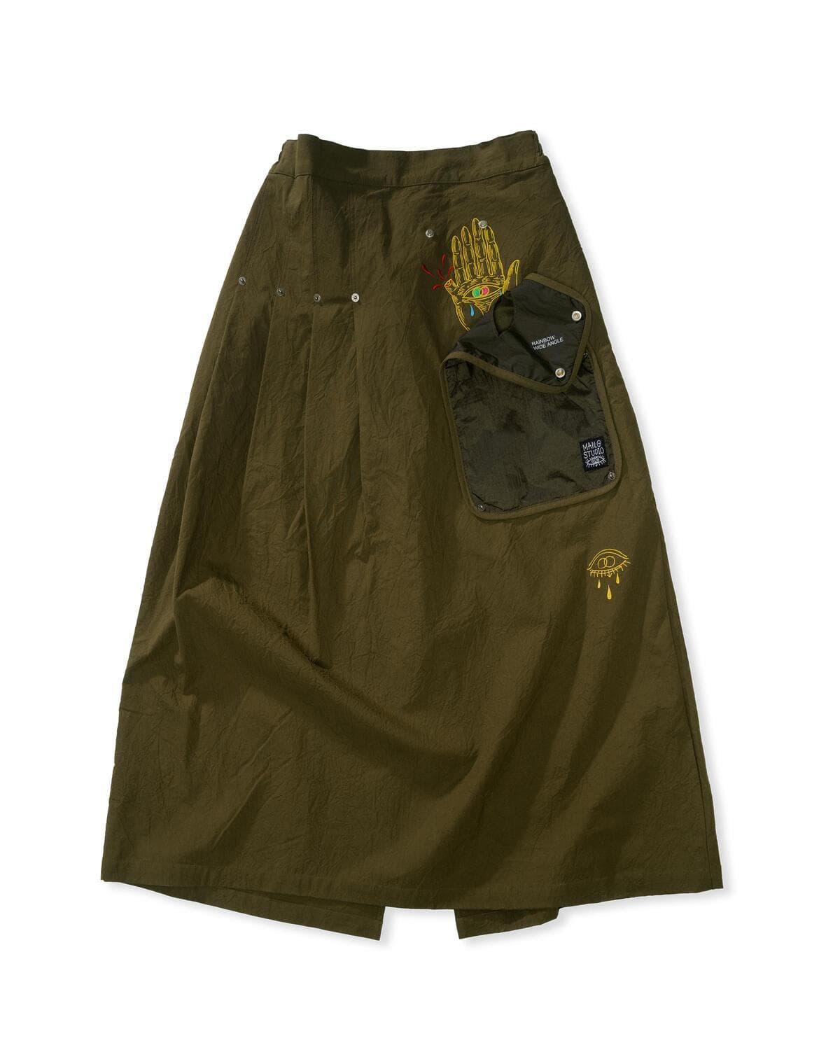 Crease Transform Long Skirt (Khaki) — vue 2