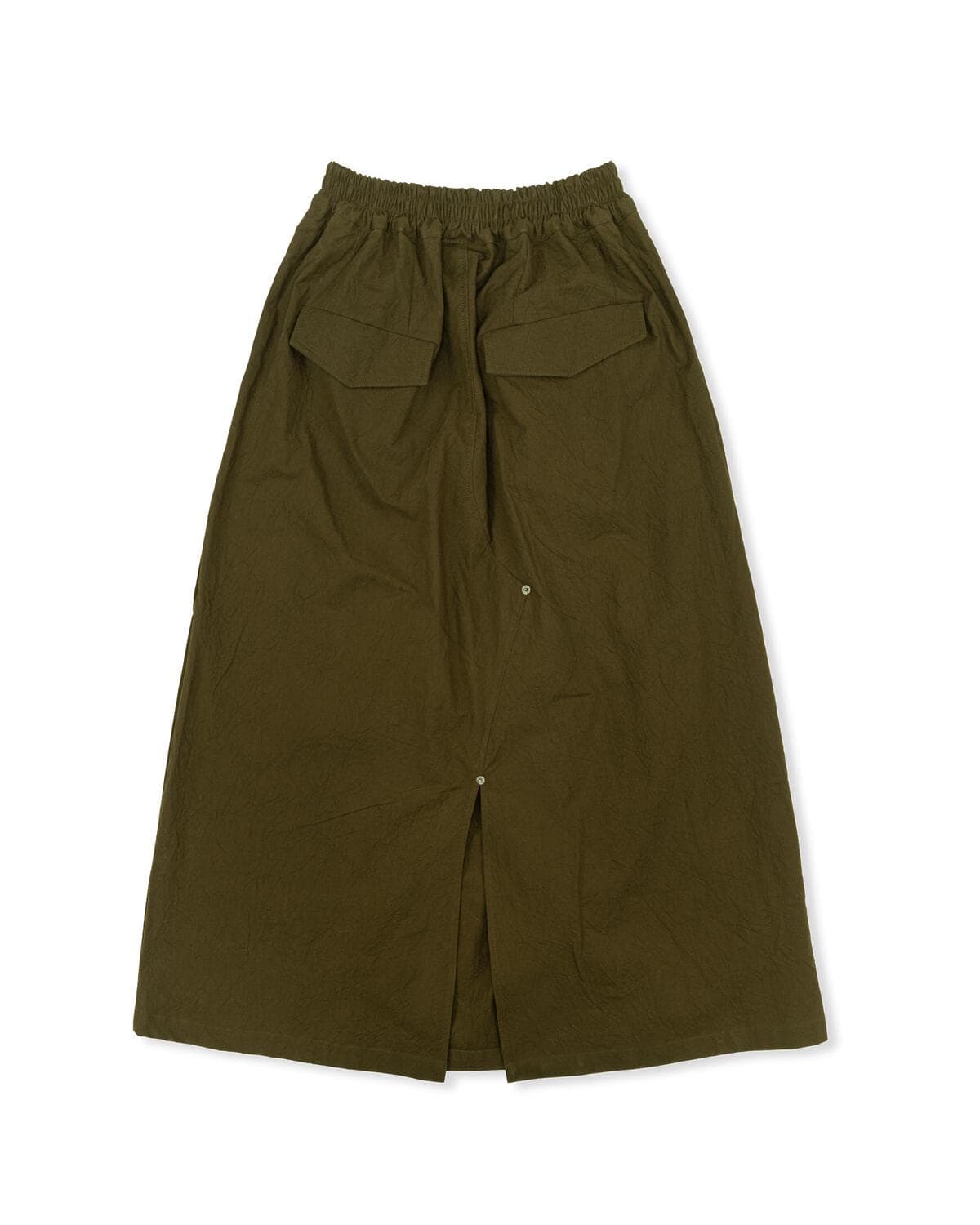 Crease Transform Long Skirt (Khaki) — vue 5
