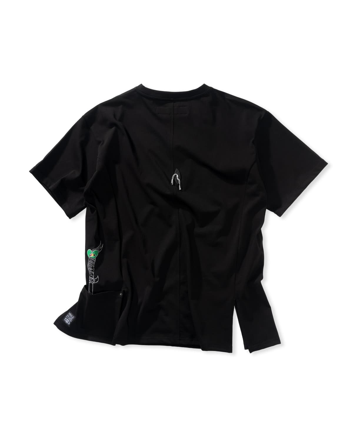 Pocket Point Slit Short Sleeve T-Shirt (Black)