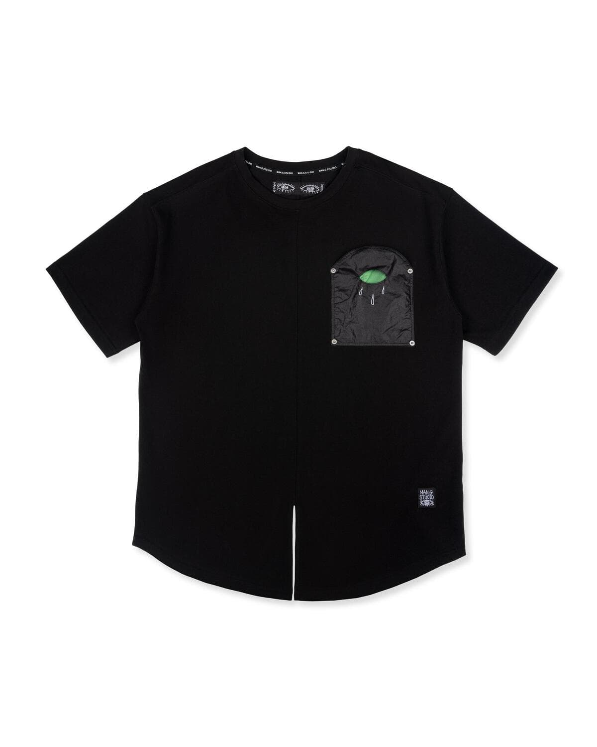 Folding Pocket Short-Sleeved T-shirt (Black) — vue 4