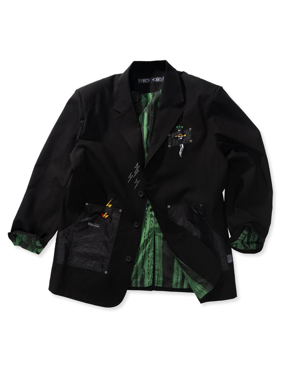 Crease Out Pocket Blazer (Black) — vue 2