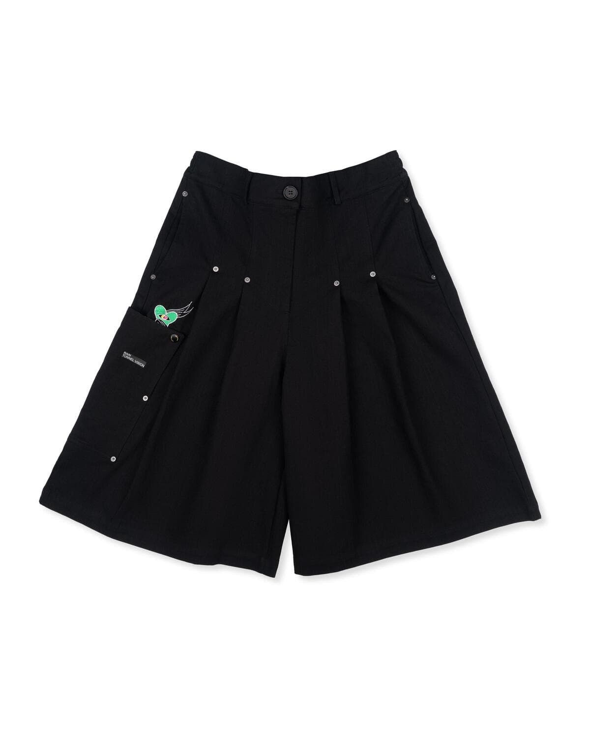 Side Pocket Bermuda Pants (Black) — vue 4