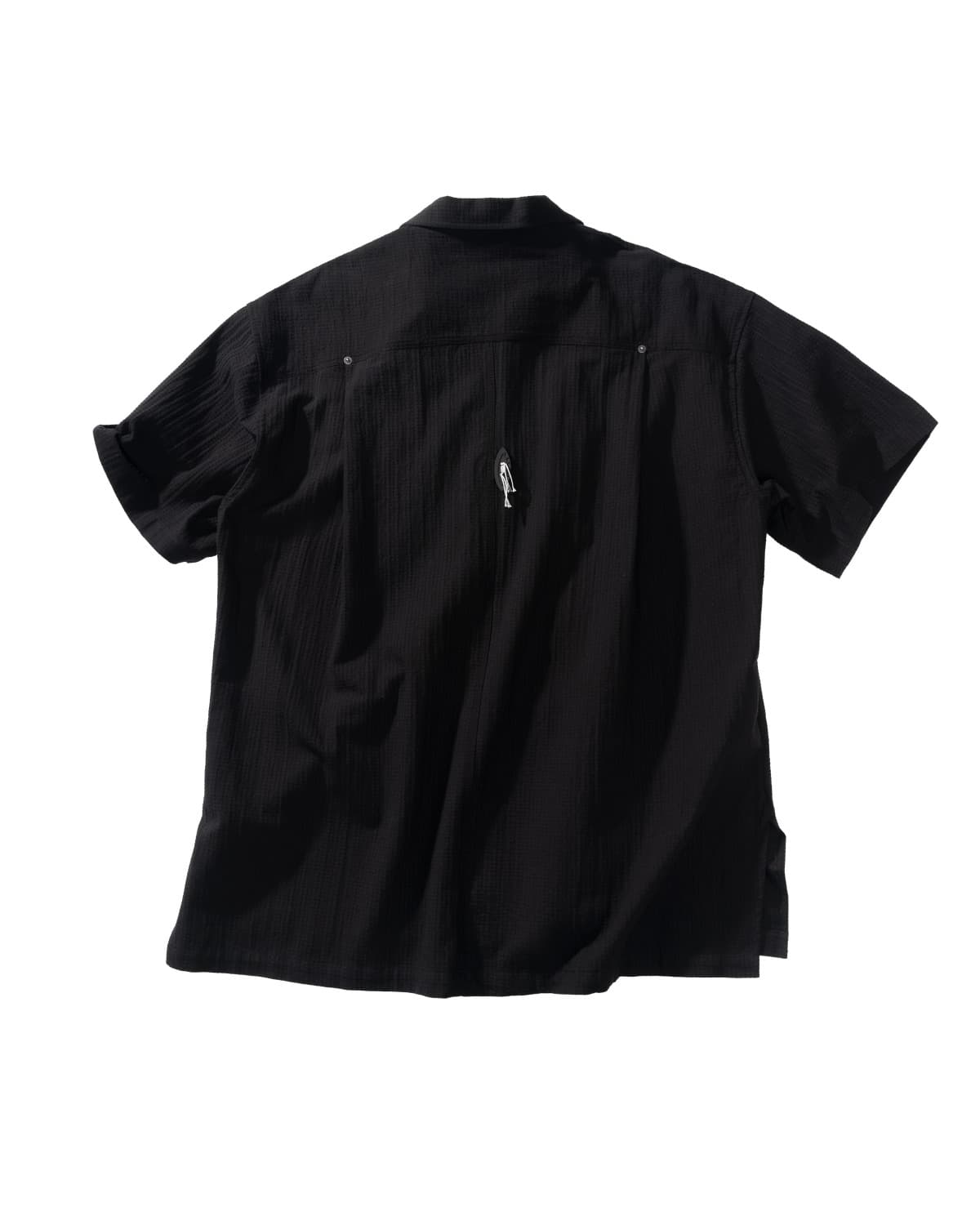 Folding Pocket Short-Sleeved Shirt (Black)