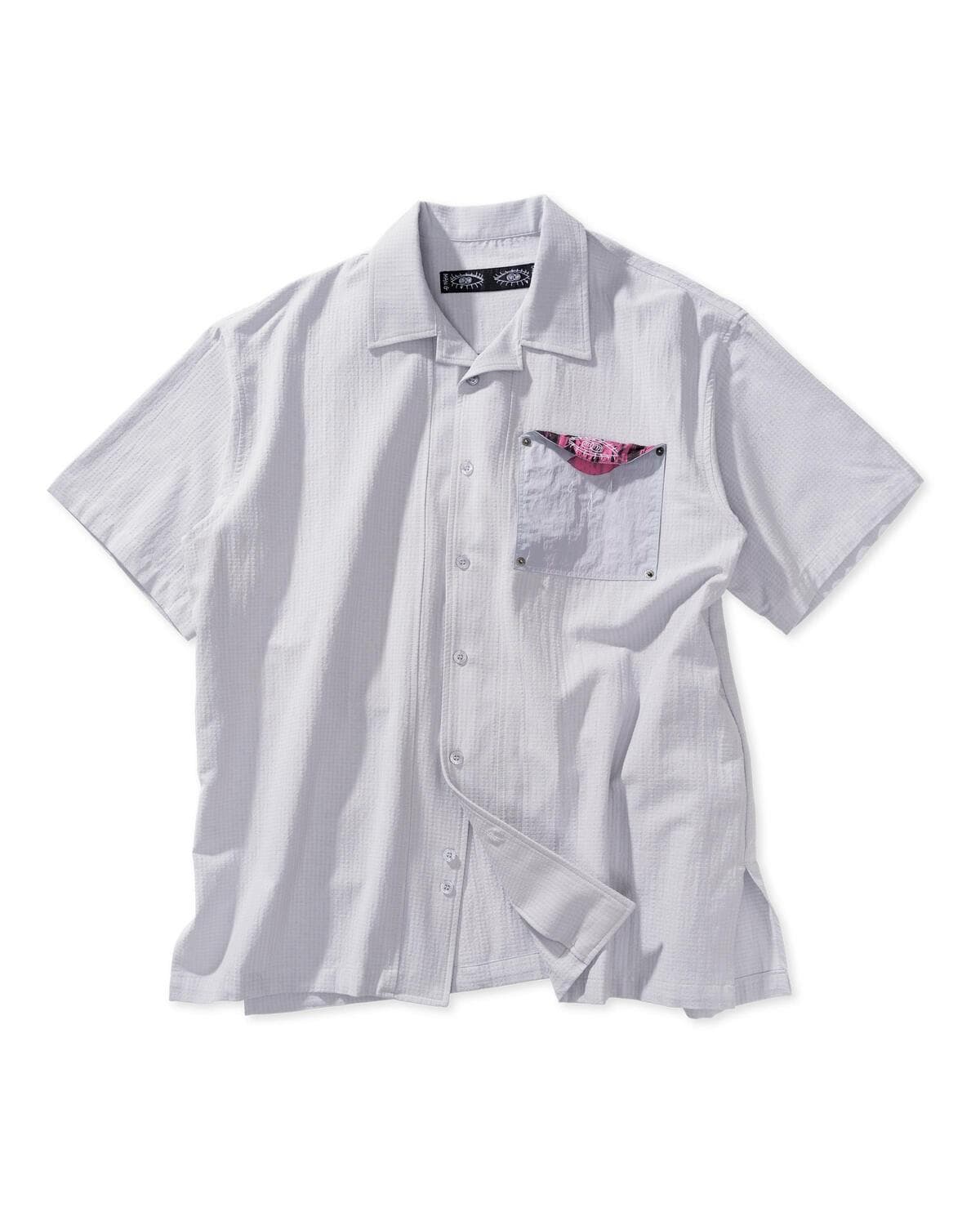 Folding Pocket Short-Sleeved Shirt (Gray) — vue 2