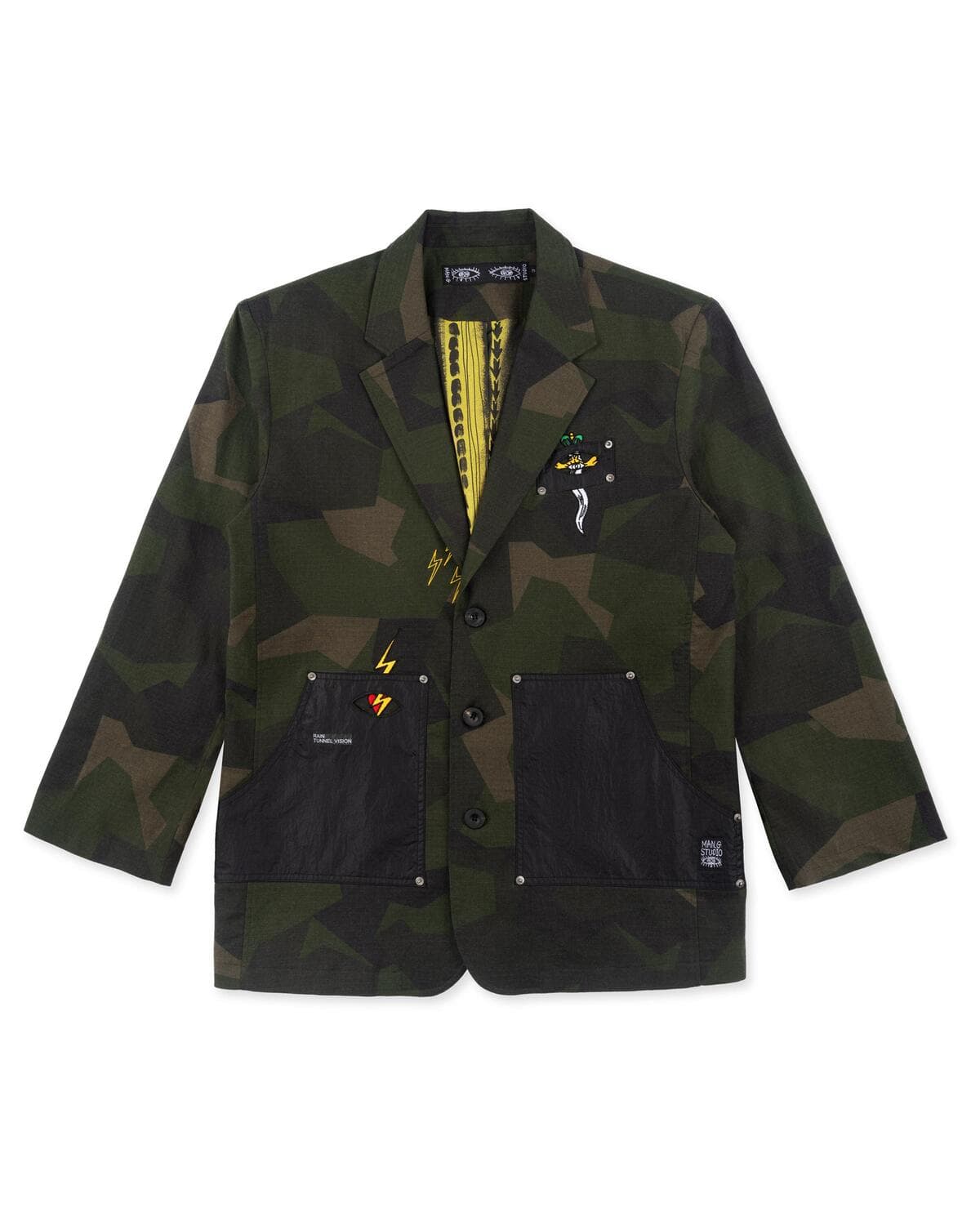 Crease Camouflage Out Pocket Blazer — vue 4