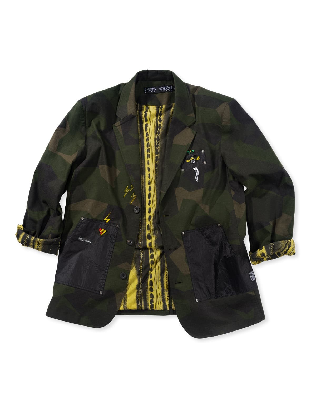 Crease Camouflage Out Pocket Blazer — vue 1