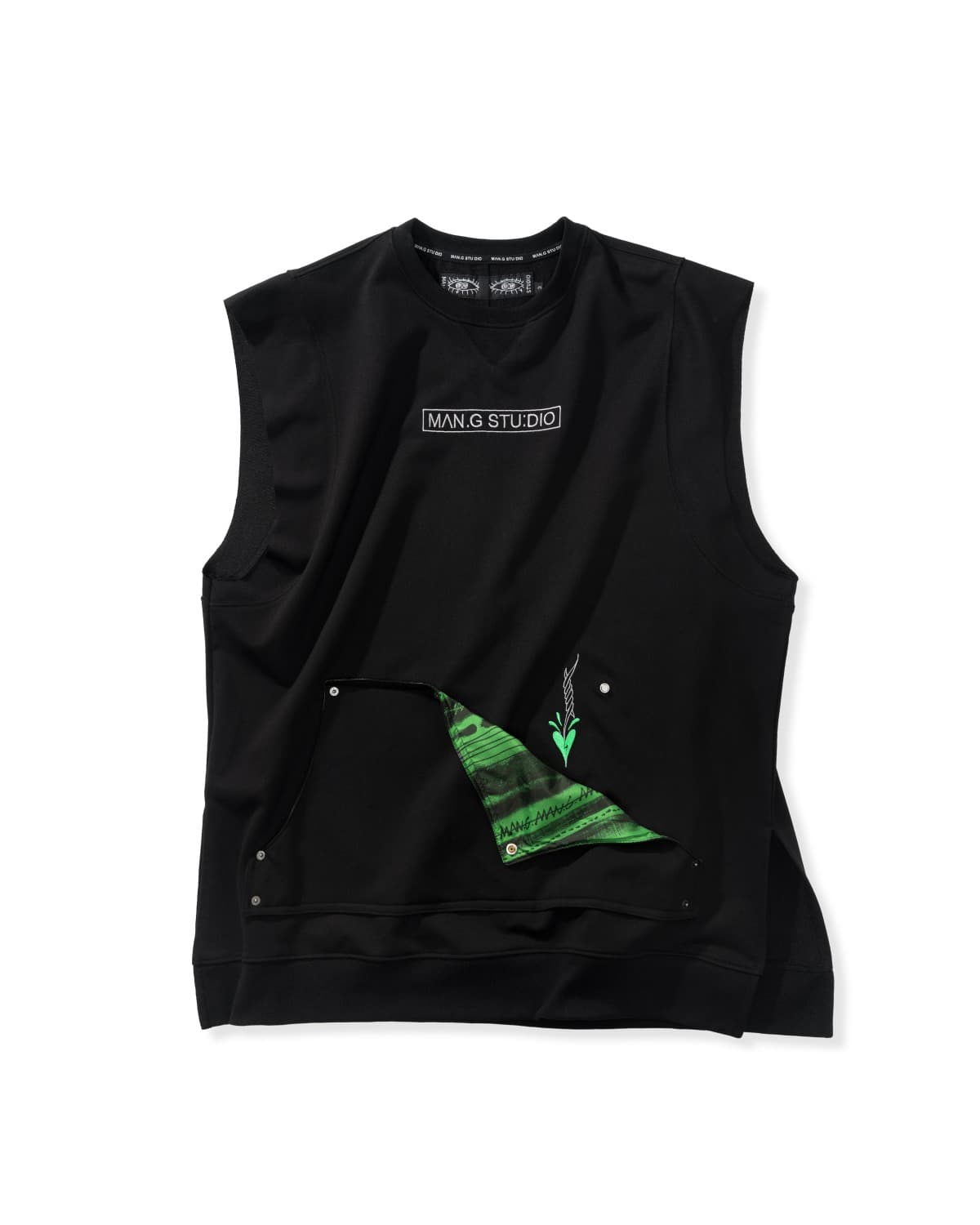 Barbed Wire Oversized Sleeveless (Black) — vue 1