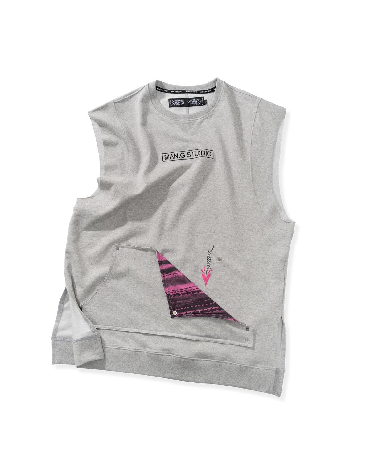 Barbed Wire Oversized Sleeveless (Gray) — vue 2
