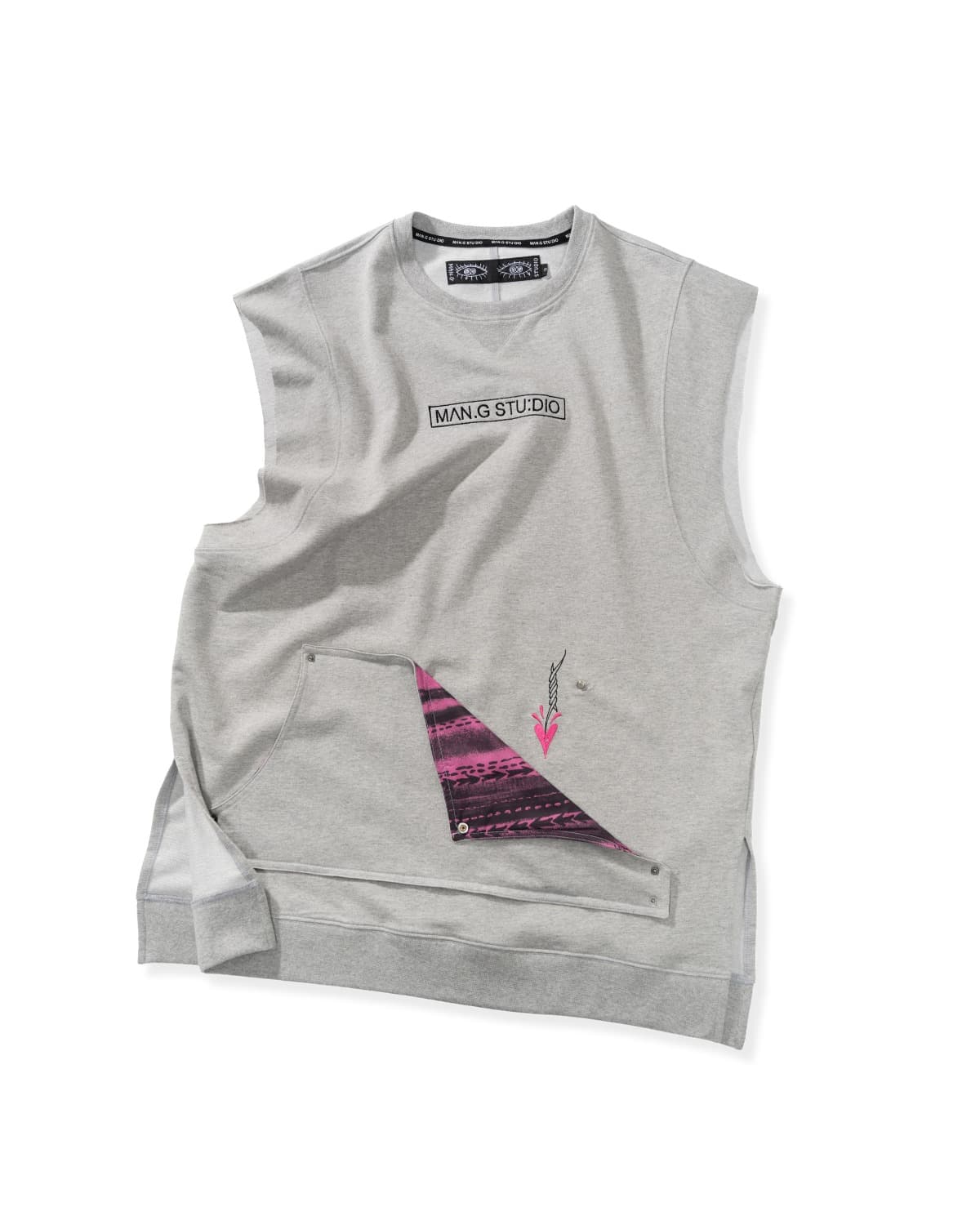 Barbed Wire Oversized Sleeveless (Gray) — vue 1