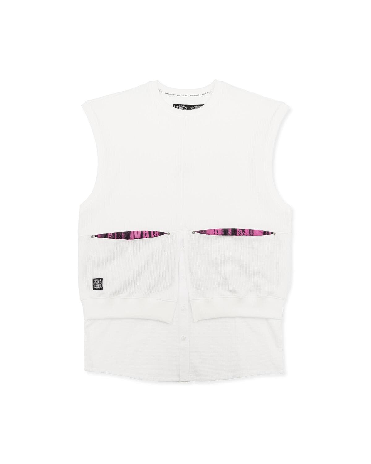 Mix-Match Pocket Point Sleeveless (White) — vue 4