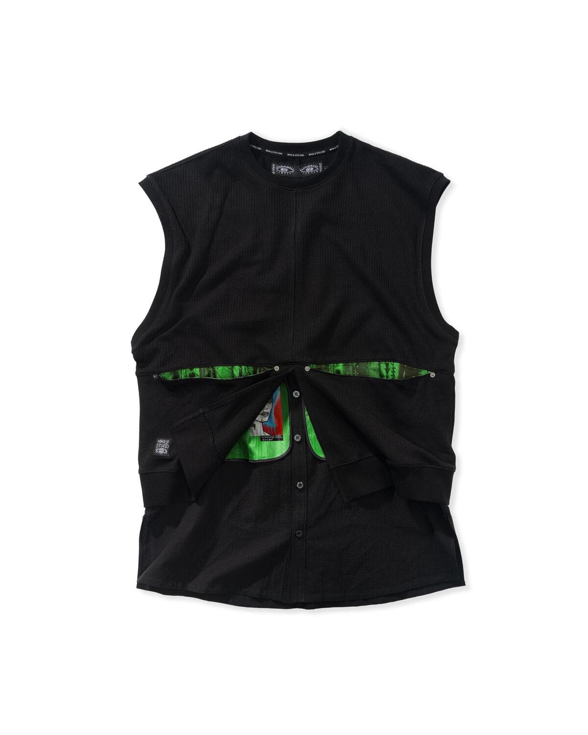 Mix-Match Pocket Point Sleeveless (Black) — vue 2