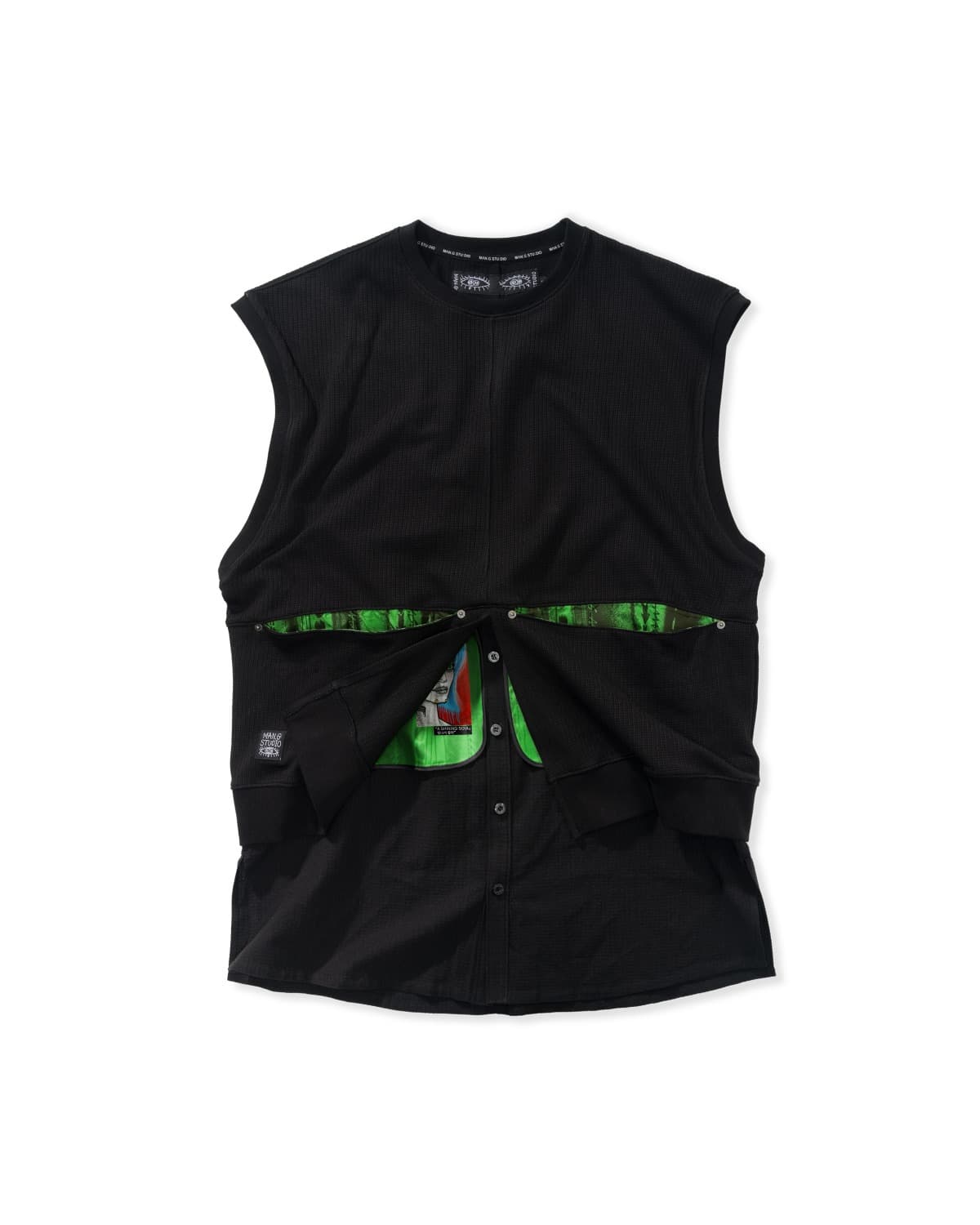 Mix-Match Pocket Point Sleeveless (Black) — vue 1