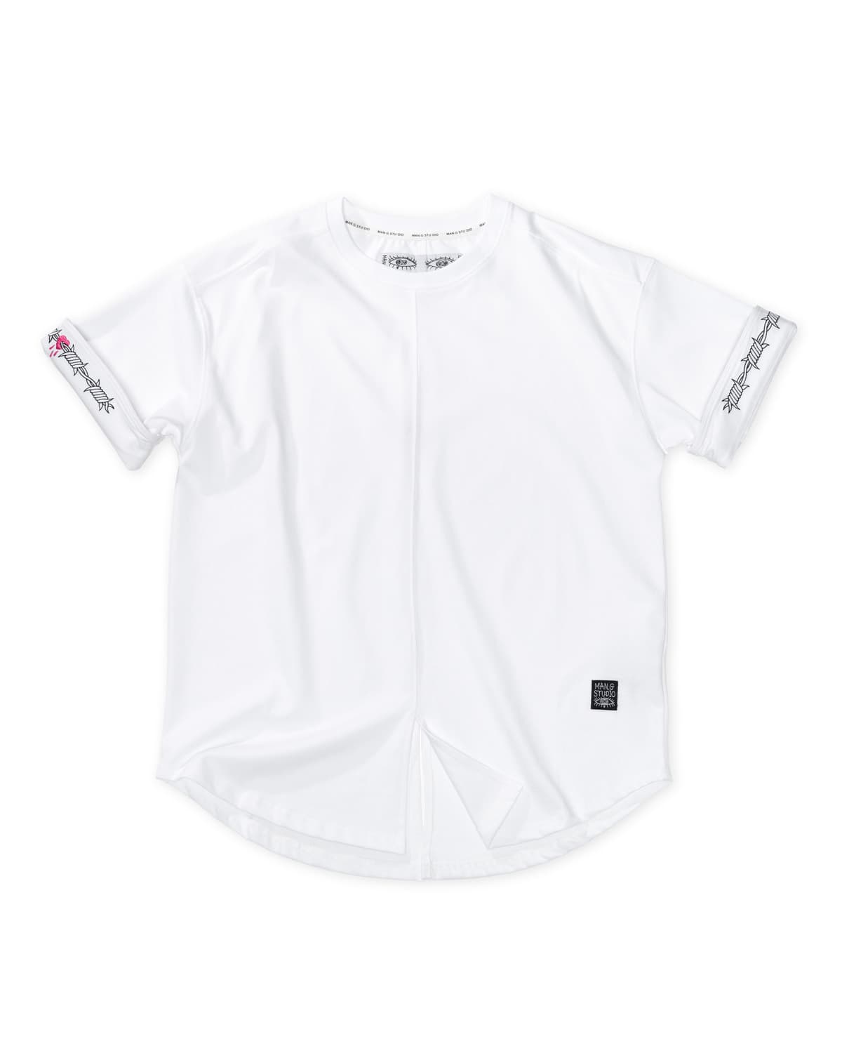 Rolled Sleeve T-Shirt (White) — vue 2