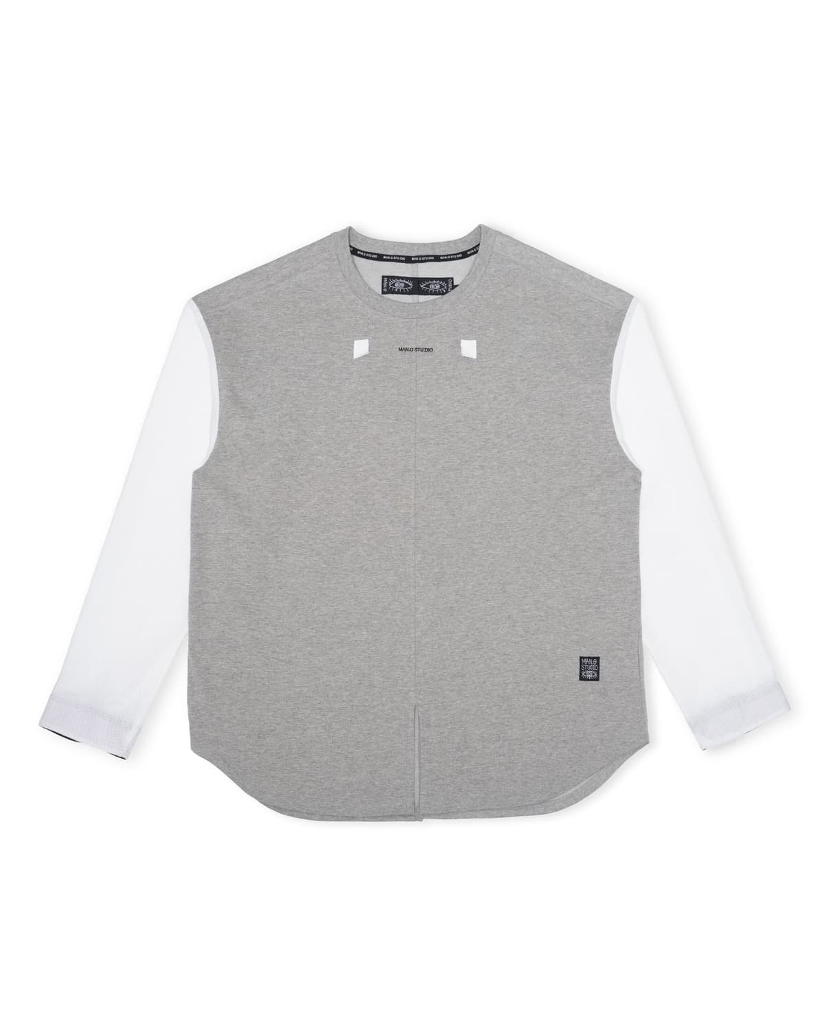 Tab Accent Mix-Match T-Shirt (Gray) — vue 4