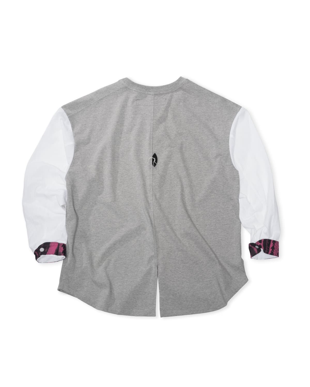 Tab Accent Mix-Match T-Shirt (Gray)