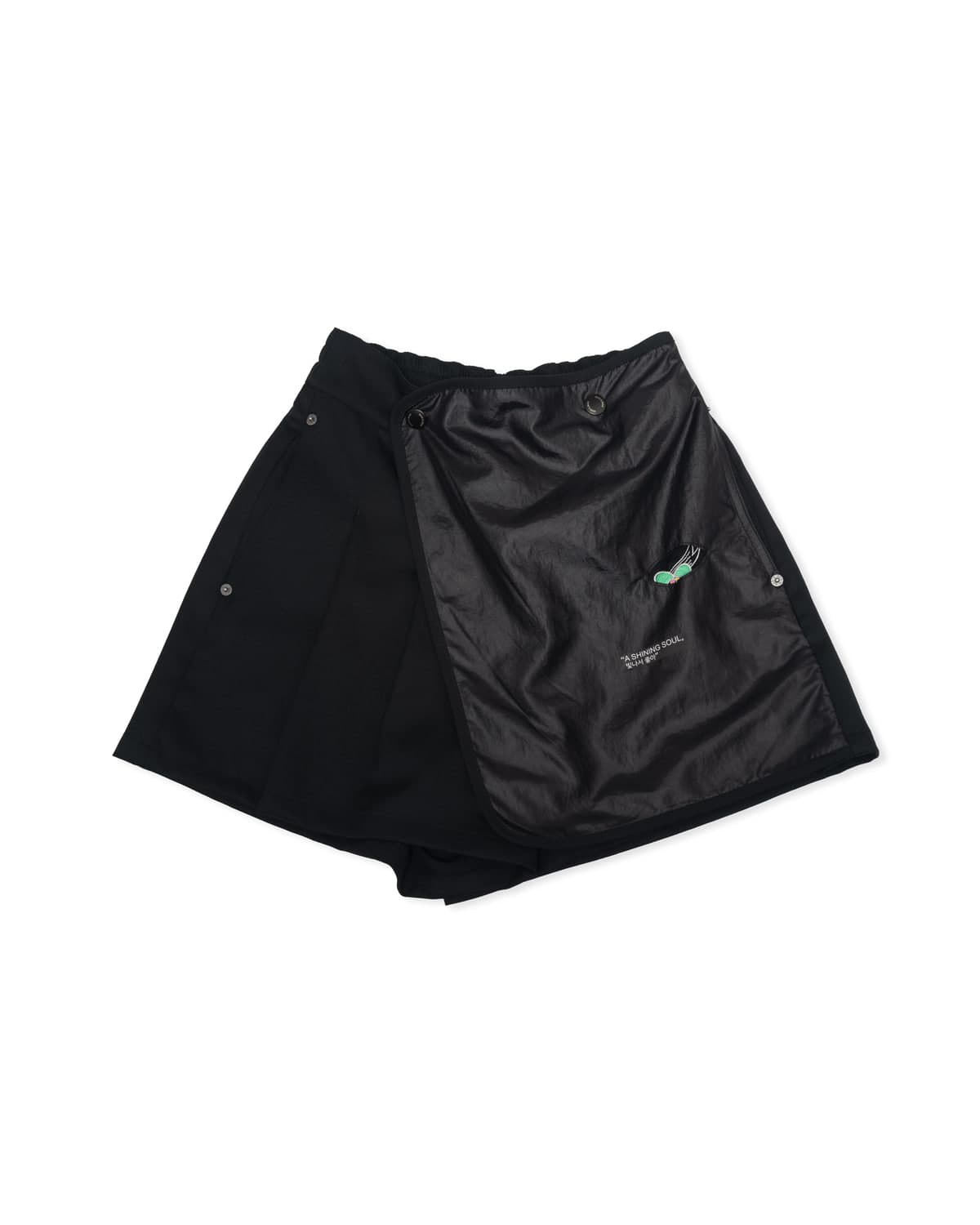 Mixmatch Wrap Skirt Pants (Black) — vue 4