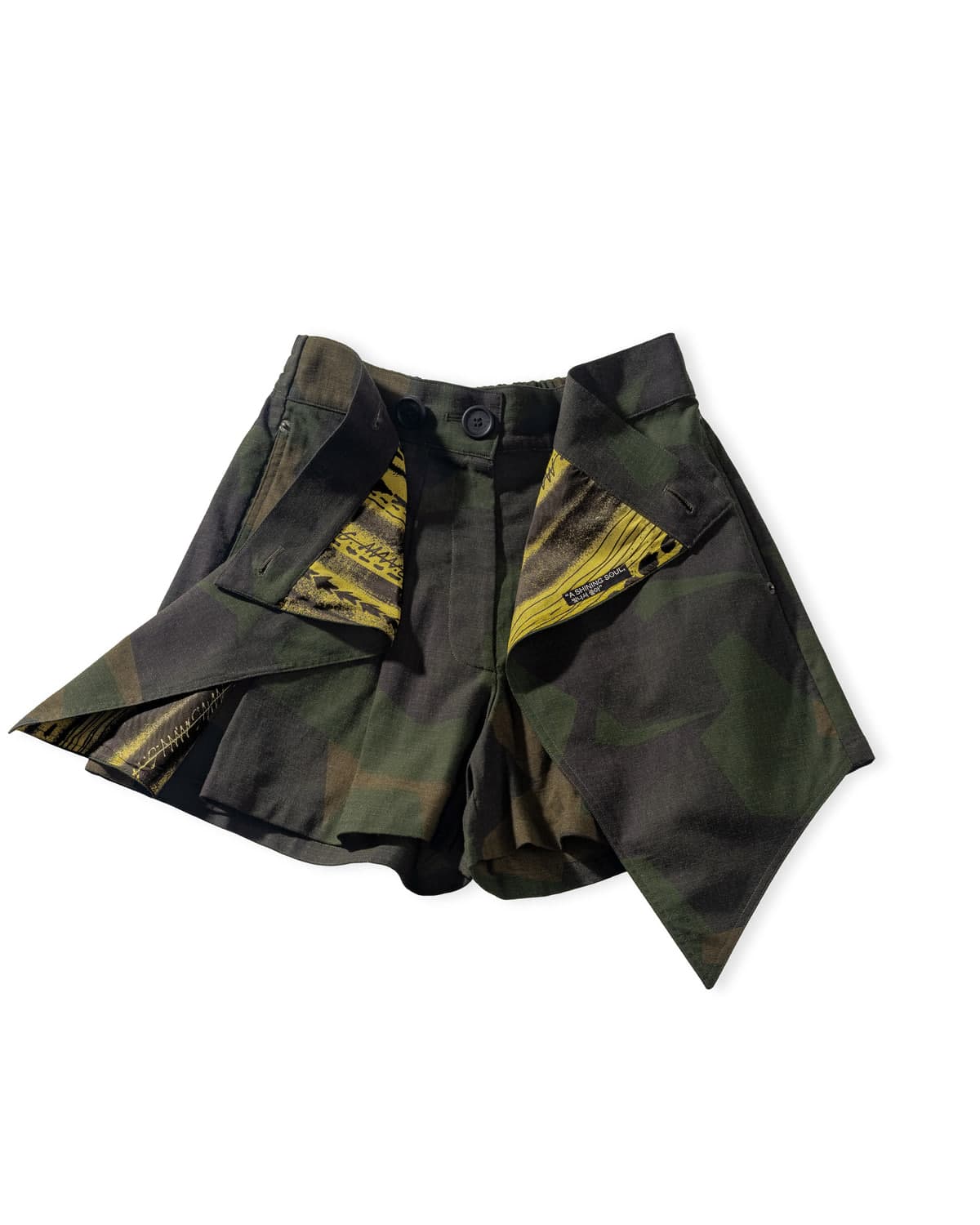 Double Layered Wrap Skirt Pants (Khaki) — vue 2