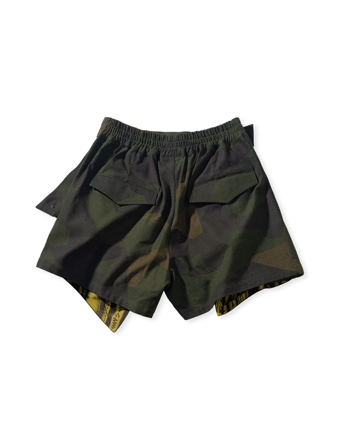 Double Layered Wrap Skirt Pants (Khaki) — vue 3