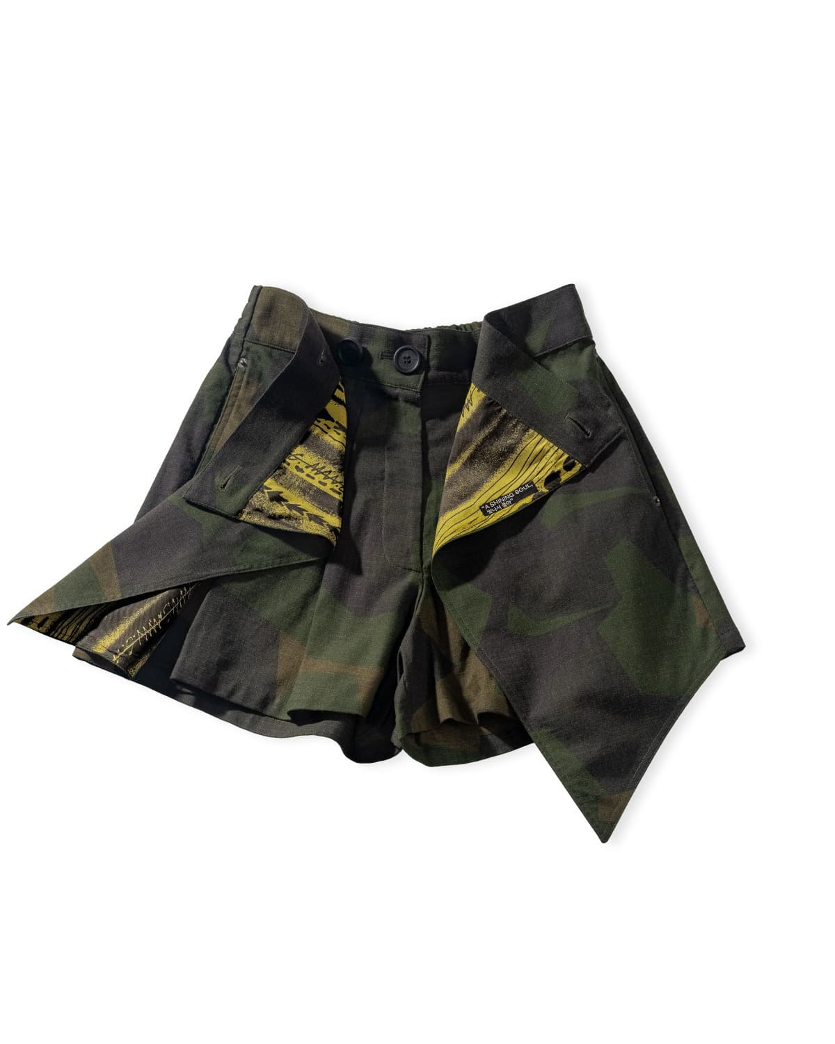 Double Layered Wrap Skirt Pants (Khaki) — vue 1