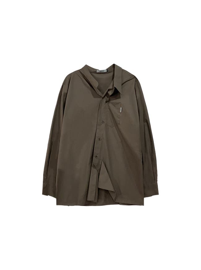 Unbalanced Drape Shirt