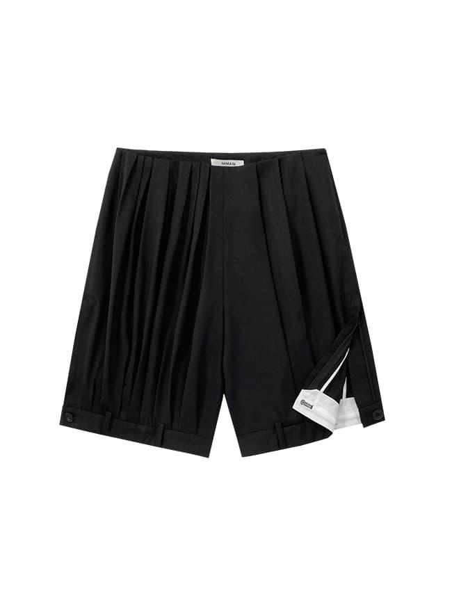 Side Zipper Slit Bermuda Pants — vue 2