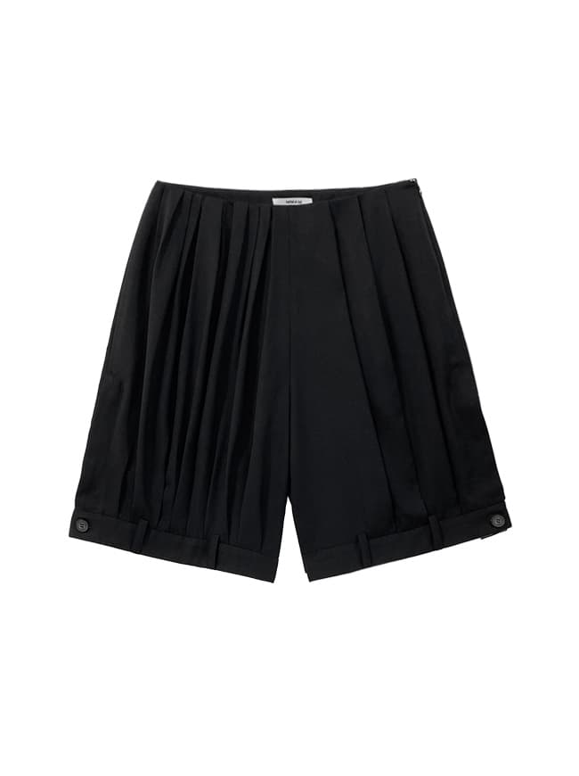Side Zipper Slit Bermuda Pants — vue 4