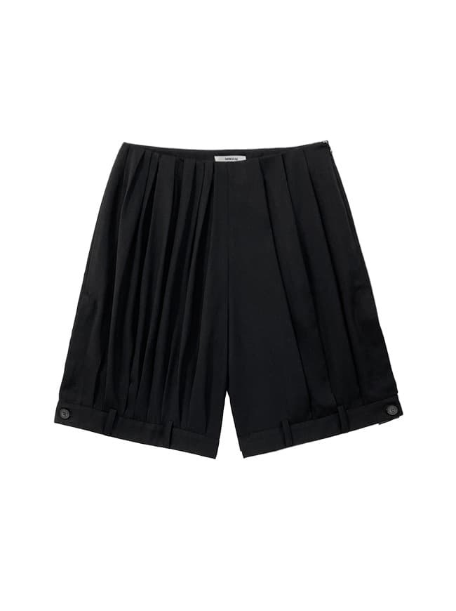 Side Zipper Slit Bermuda Pants — vue 1