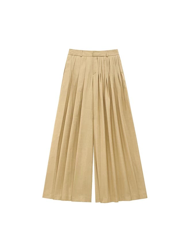 Wide Pin Tuck Slacks — vue 1