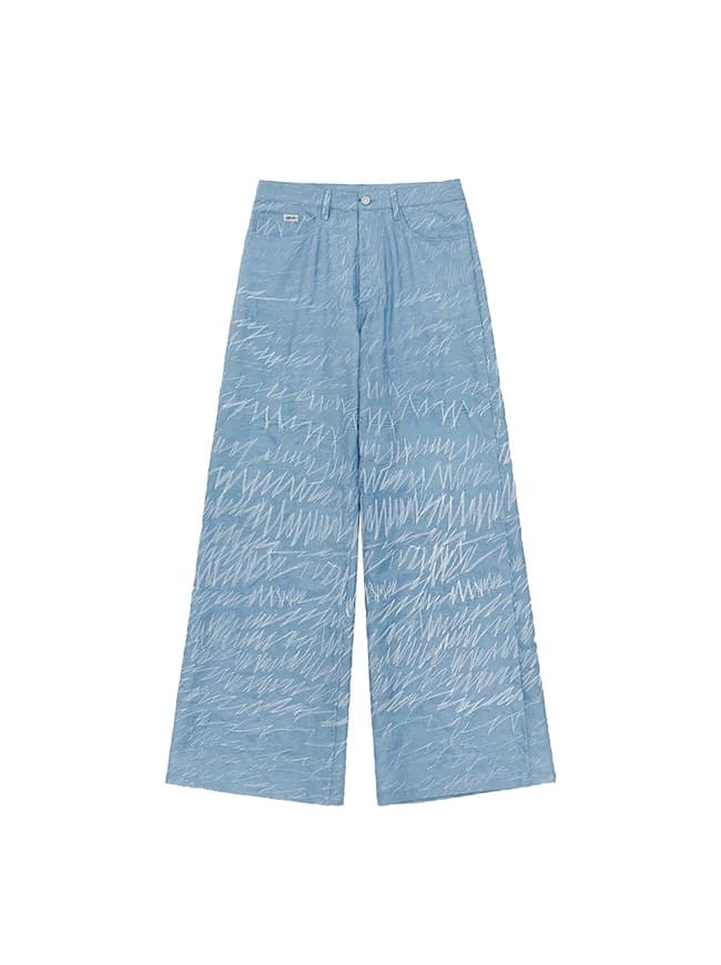 Denim Logo Stitch Pants — vue 1