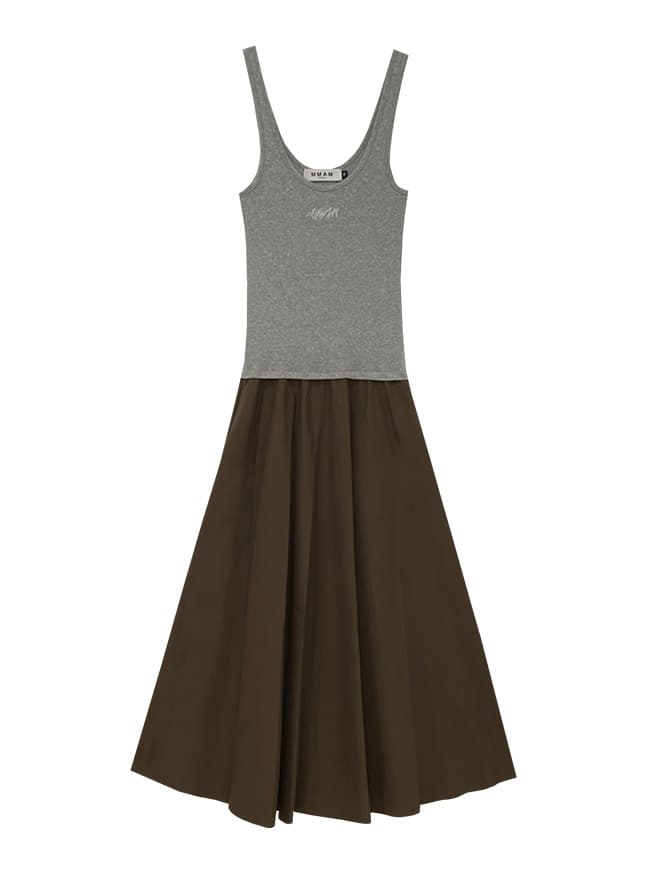 Logo Sleeveless Layered Dress — vue 3