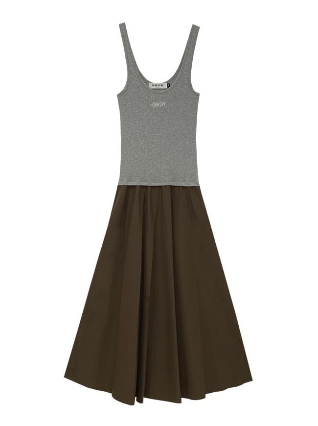 Logo Sleeveless Layered Dress — vue 1