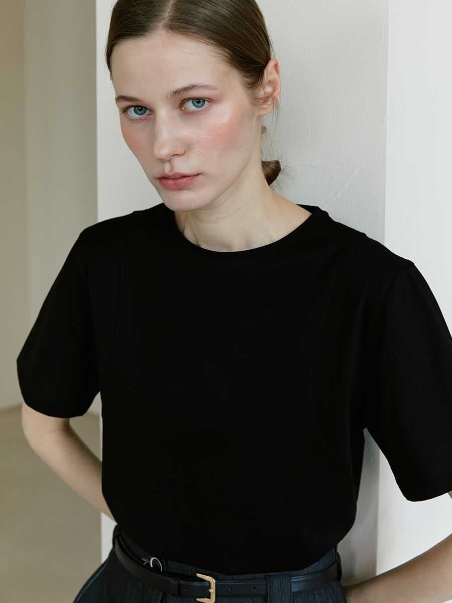 RTS ARMHOLE STITCH SILKET TOP_BLACK