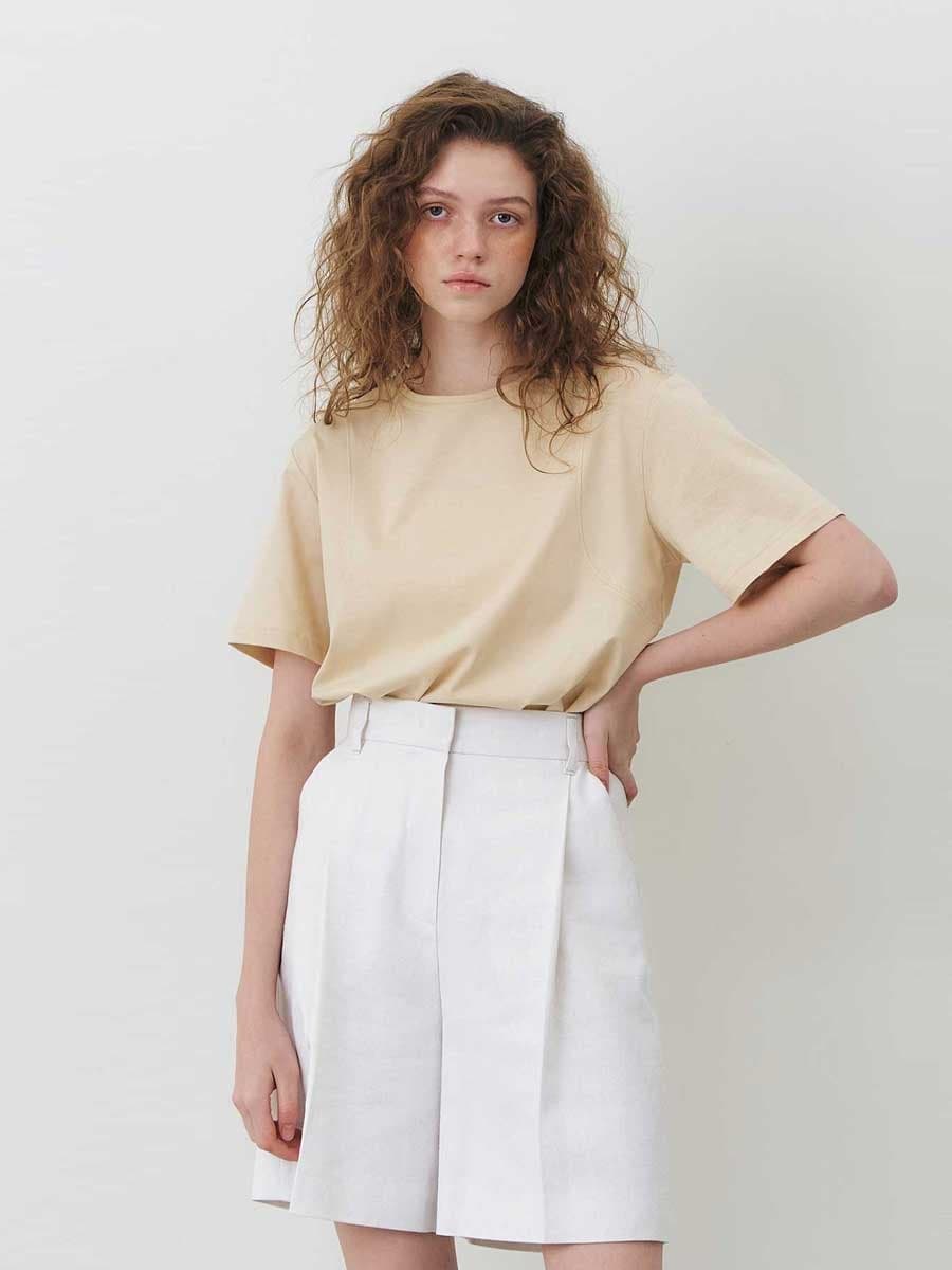 RTS ARMHOLE STITCH SILKET TOP_BEIGE