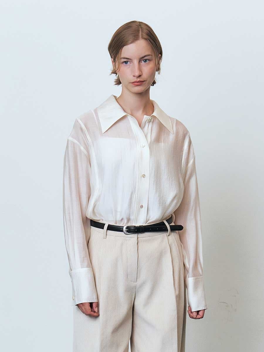 RTF ARMHOLE STITCH LOOSE FIT BLOUSE_IVORY