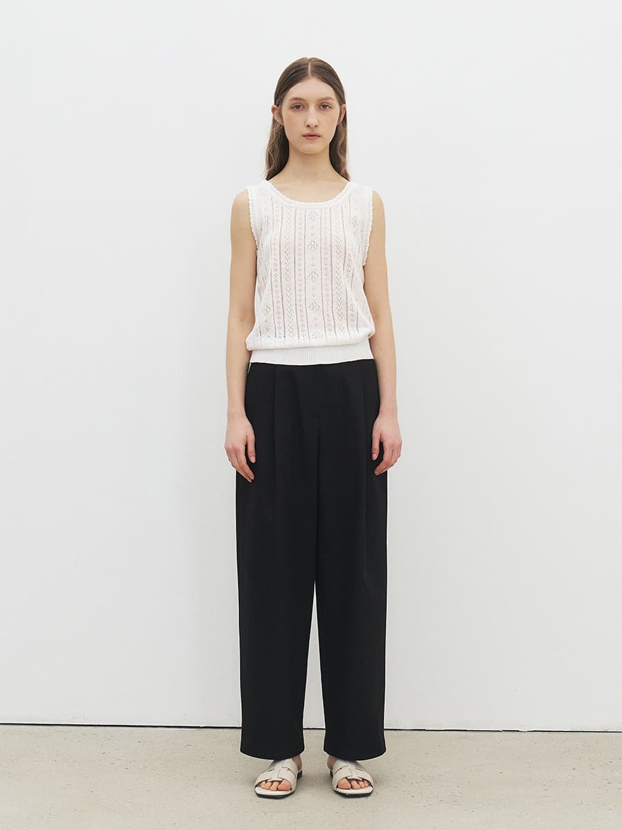 TFR COTTON COCOON PANTS_BLACK