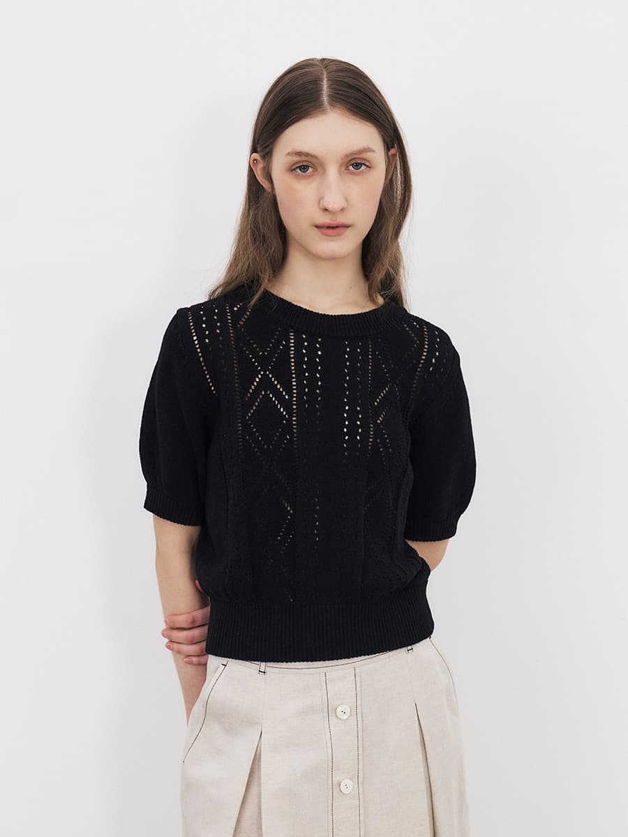 TFR SKASHI KNIT TOP_D-NAVY